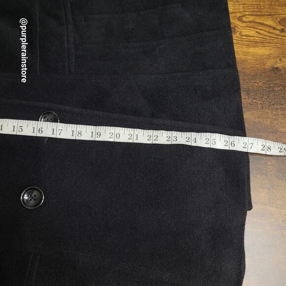 St Johns Bay Double Breasted Peacoat LP Wool Cashmere Blend Preppy Quiet Luxury - Picture 10 of 13